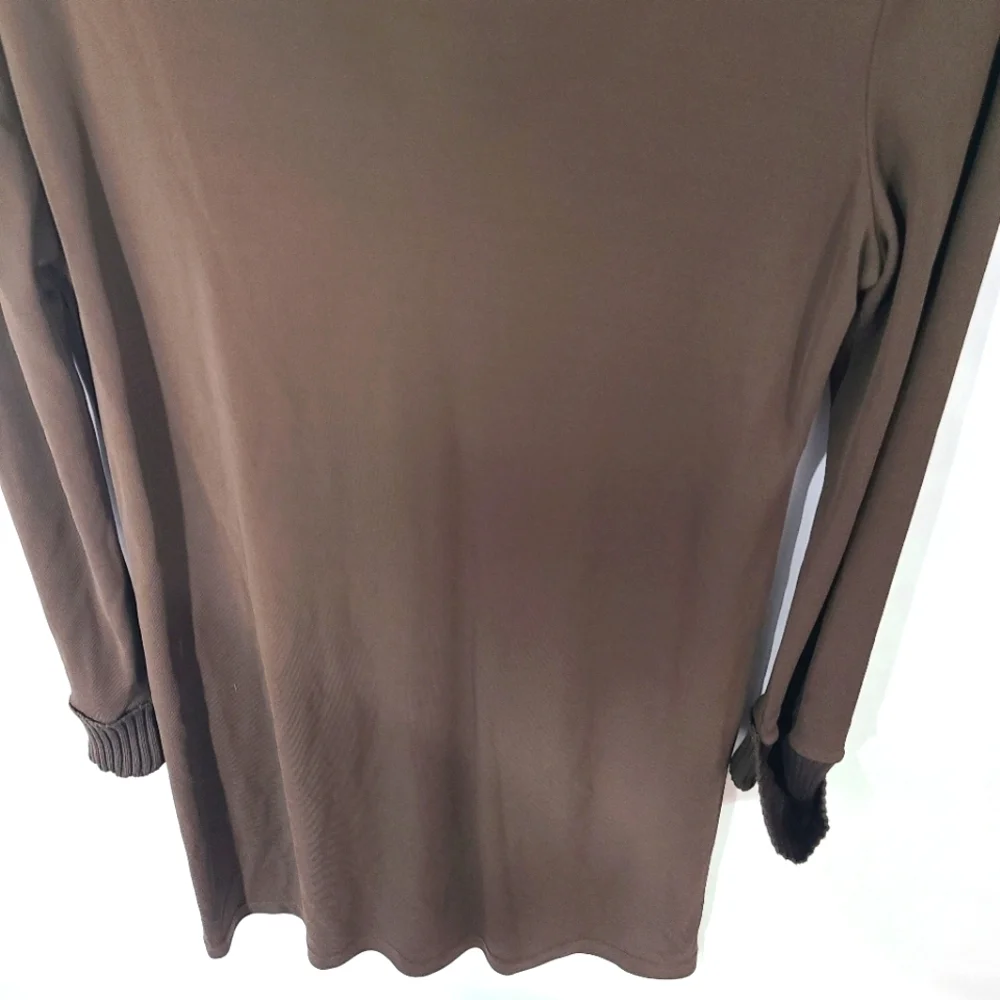 J. Jill Women's Size‎ MP Petite Brown Dress Long Sleeve Mock Neck Office Party
